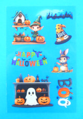 Halloween Clear Decal Sticker Sheet Style 19 Elf & Ghosts Halloween