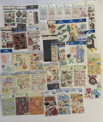 *Lot of 269 Scrapbook Stickers 3D Vellum Rain Dots Mix of Vintage and modern