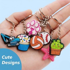 30/50/100/200pcs Bulk Keychains, Non-Repeating Cute Keyrings, Assorted Keycha…
