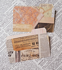 8 Mini File Folders Scrapbook Junk Journal Card Making Crafts Vintage Patterns