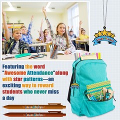 40 Sets Awesome Attendance Gift Ballpoint Pen with Tags Pendant for Student T…