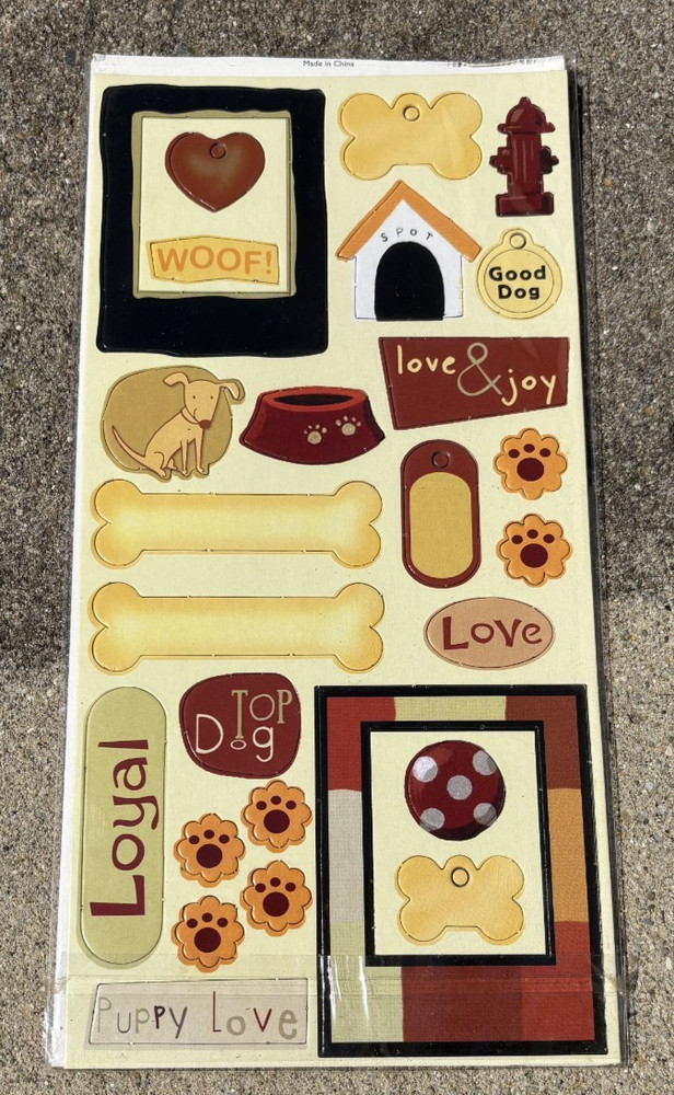 DAISY HILL CHIPBOARD SHAPES PUPPY LOVE TOP DOG