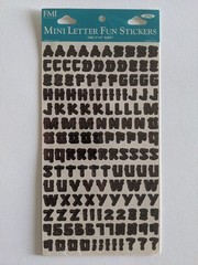FMI Mini Letters Nos Some Punctuation Log Rustic Stickers Lignin Acid-Free 5″x9″