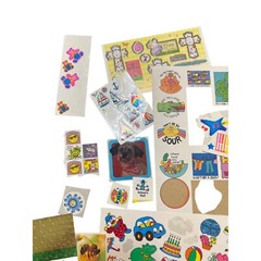 Vintage Sticker Collection Assorted Themes Designs Retro Graphics Classroom