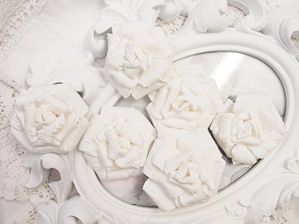 SPECIAL Baby POETRY WHITE 6 Pk Flowers PAPER 45-50mm Manor House ConB