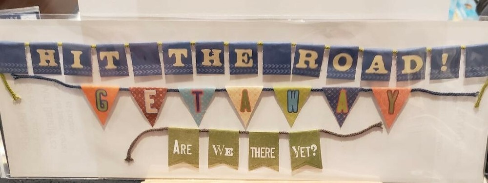 Deja Views Embossed Mini Banners Stickers for Pages Cards & Gifts TRAVEL NEW!!