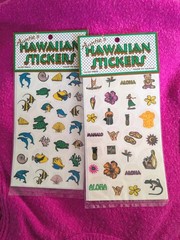 2 Sheets Vintage Auntie’s Hawaiian Stickers Fish Aloha Indoor/Outdoor Stickers
