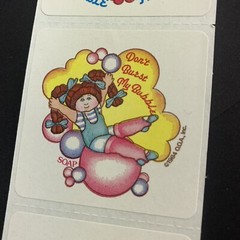 Vtg 80s Stickers Scratch Sniff Toymaker Cabbage Patch Kids Soap