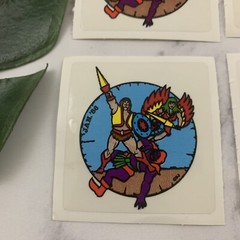 He-Man Vintage 80s Stickers Lot of 4 Masters of the Universe Cartoon Jan 86 BJ