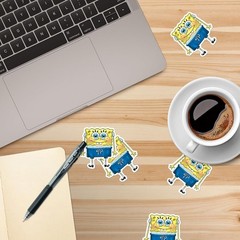 SPONGEBOB SQUAREPANTS ADORABLE SHORTS DIE CUT VINYL 50 CT STICKER PACK