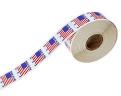 1×1 USA Stickers – 1000 Pack American Made Labels for Small Business Packaging