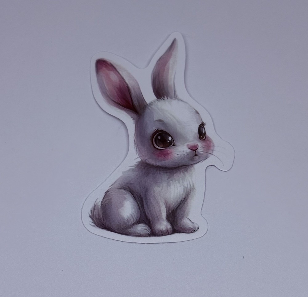 Cute Baby Rabbit Animal Sticker Vinyl Decal Journal Wall Fun Art Decor Tc9