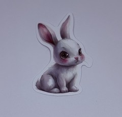 Cute Baby Rabbit Animal Sticker Vinyl Decal Journal Wall Fun Art Decor Tc9