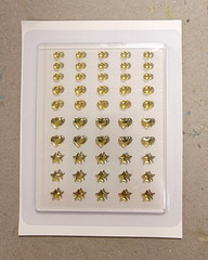 Stampin’ Up! Metallic ENAMEL SHAPES Stars Embellishments 141678 NEW