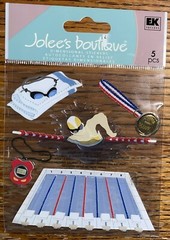 RARE Jolees Swim Team Meet Olympic Training Swimming Metal Timer Towel Stickers