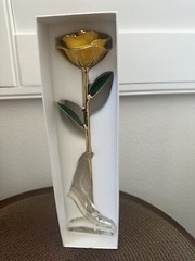 24K Gold‑Plated Rose Flower Exquisite Crafts For Collection Gift Giving UPP