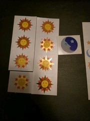 Vintage Mrs. Grossman’s SUN MOON CELESTIAL Sticker Sheet Lot