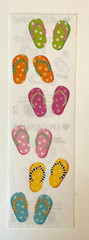 LOT Of 6 STRIPS MRS GROSSMAN’S Stickers FLIP FLOPS Fun In The Sun 2007 Beach