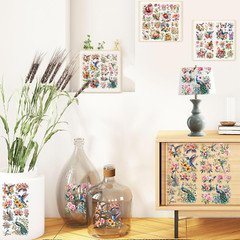 Insect Birds Rub on Transfer for Crafts: 16 Pcs Cute Animals Rub on Transfers fo