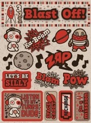 Reminisce Signature Series 3-Dimensional Sticker, Robot
