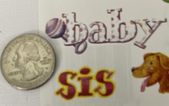 FAMILY WORDS Stickers (17pc)NRN Design•Mom•Dad•Grandma•Grandpa •Baby•Sister•Bro•