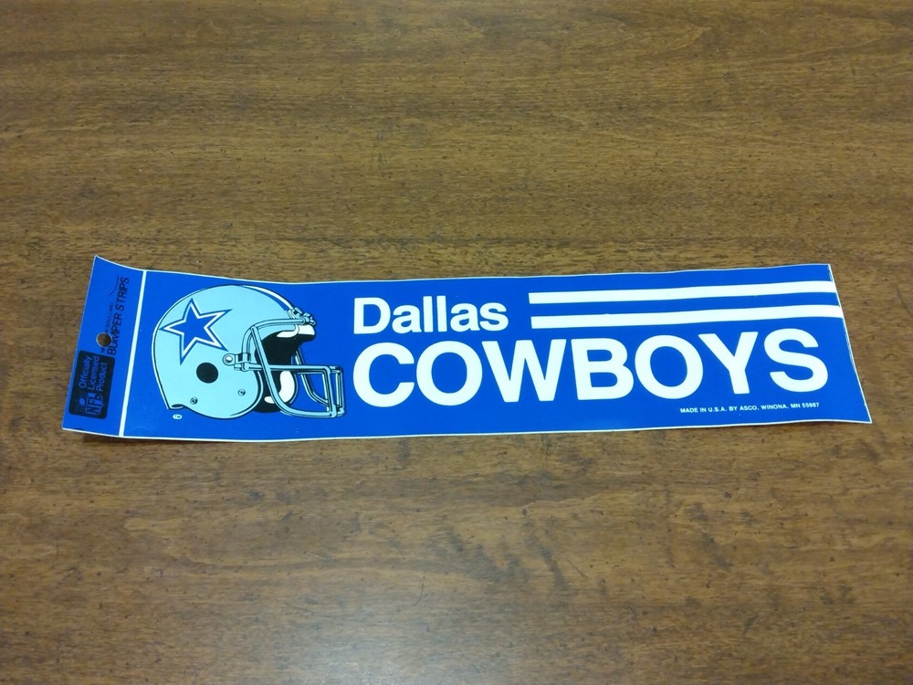 Vintage Dallas Cowboys ASCO NFL Bumper Sticker Unused