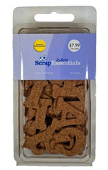 Lot (2) Jo-anne Scrap Essentials Cork Letters Scrapbooking Stickers