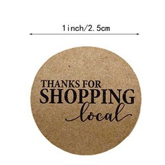 500Pc Kraft Paper Thank You Stickers Small Business Packaging Labels Roll