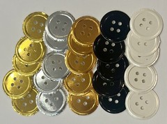 25+ Metallic Matte Paper Button Die Cuts For Scrapbook Journal And Crafts
