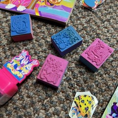 HUGE LOT LISA FRANK Vintage Stickers Dogs Cats Bears Kittens Tape Stamps Pencil