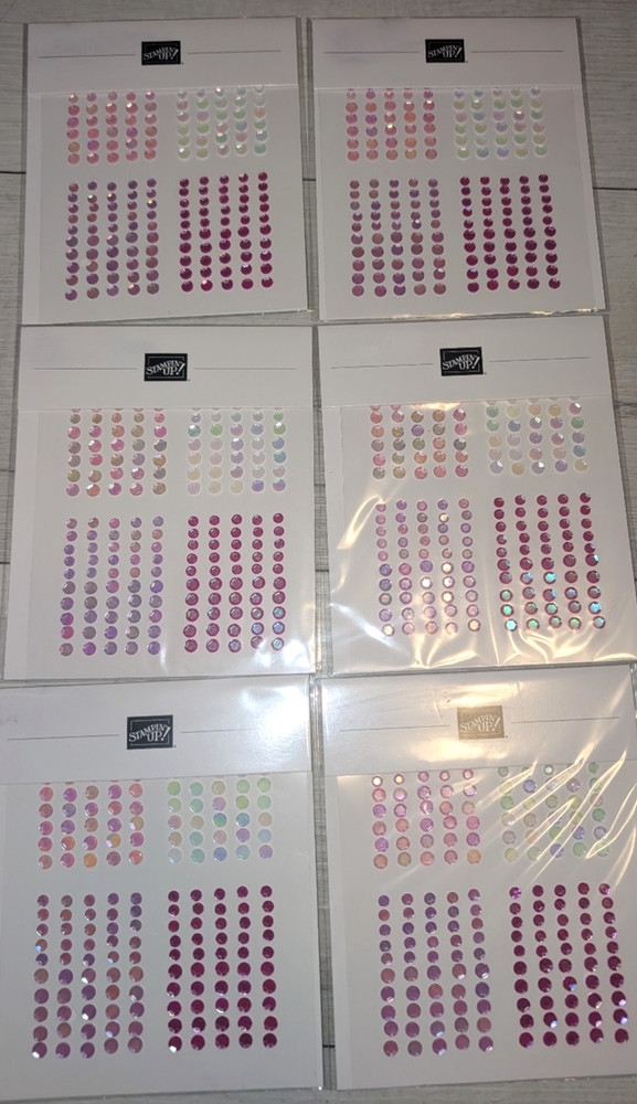 Stampin’ Up Purple Adhesive-backed Sequins Sealed Big Lot of 6 Pkgs – 1200 Pcs