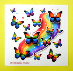 Rainbow Butterflies Mini Sticker Sheet