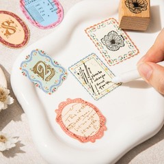 20Pcs Floral Border Frames Paper Stickers Journal Card Album Decorative Sticker