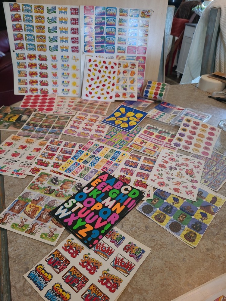 Huge Vintage Teacher Grading Sticker Lot 80s 90s Y2K Too Many To Count Must See