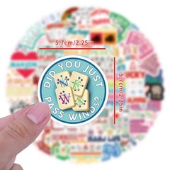 55PCS Funny Mahjong Stickers,Vinyl Waterproof Aesthetic Sticker Packs,Cute Ma…