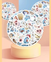 50pcs Aquarium Stickers, Sea Animal Sealife Light House Fish Seashell Coral, 240