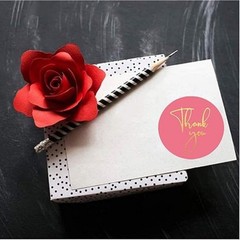 1000Pcs 1.5in Round Label Thank You for Gift Box Decoration Envelope Sealing