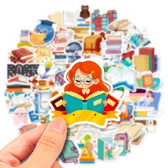 100 Pcs Book Stickers Bulk, Reading Sticker for Water Bottles, Library Sticke…