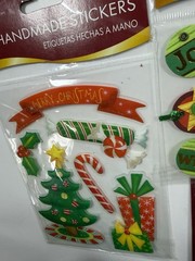 LOT OF 10 PKGS Christmas Stickers Handmade 3-D Scrapbooking Holiday Wal-Mart