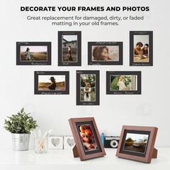 Photo Mat White Core Bevel Edge Fits 2.5×4.5 Openings 4×6 Inch Black 10 PCS
