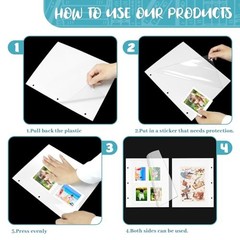 60 Sheets Self Adhesive Photo Album Refill Pages for 3 Ring Binder 9×11 Inch