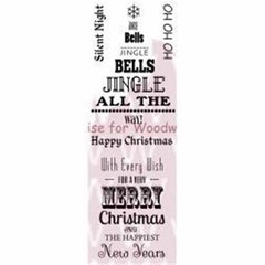 Woodware Craft Clear Stamp CHALKBOARD GREETINGS Scrapbooking