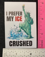🧊 anti ICE decals YOU PICK crushed melting usa statue of liberty human rights