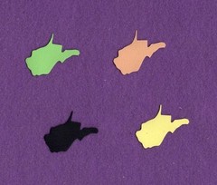 WEST VIRGINIA qk USA state die cuts scrapbook cards