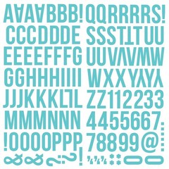 Simple Stories Color Vibe Foam Alpha Stickers 6X12 129/Pkg Teal