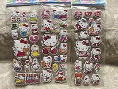 Retro Vintage Look Hello Kitty 3D Bubble Puffy Stickers 3 sets (#42)