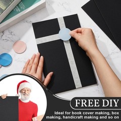 Heavy Duty Chipboard Book Board 20 Pcs 7×5 Inch Black Kraft Bookbinding Cover