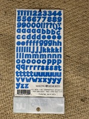 Making Memories Little Letters Stickers Numbers & Letters Pink Purple Blue Red