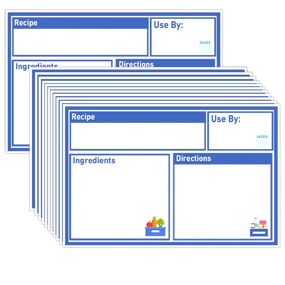 Freezer Meal Labels,3.2 X 5 Inches Freezer Pantry Labels for Bags Oil and Wat…