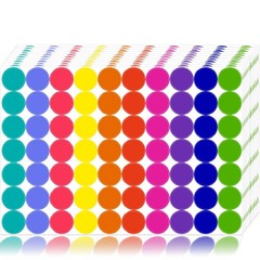 1400 PCS Colored Dot Stickers Round Color Coding Labels 3/4 inches, 10 Colors